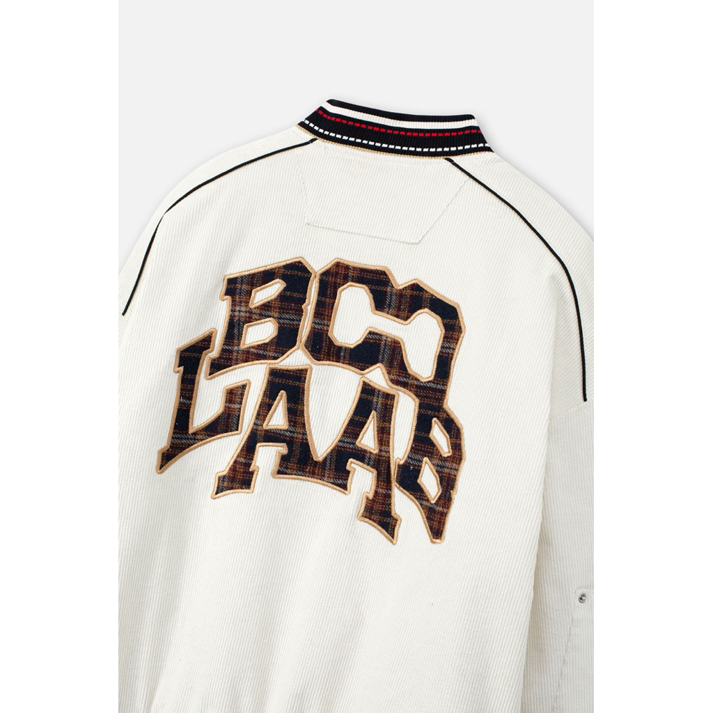 Áo Khoác BOO Varsity Nhung Tăm BOOLAAB Thêu Đáp Chất Lệu Cao Cấp, Dày Dặn Ấm Áp