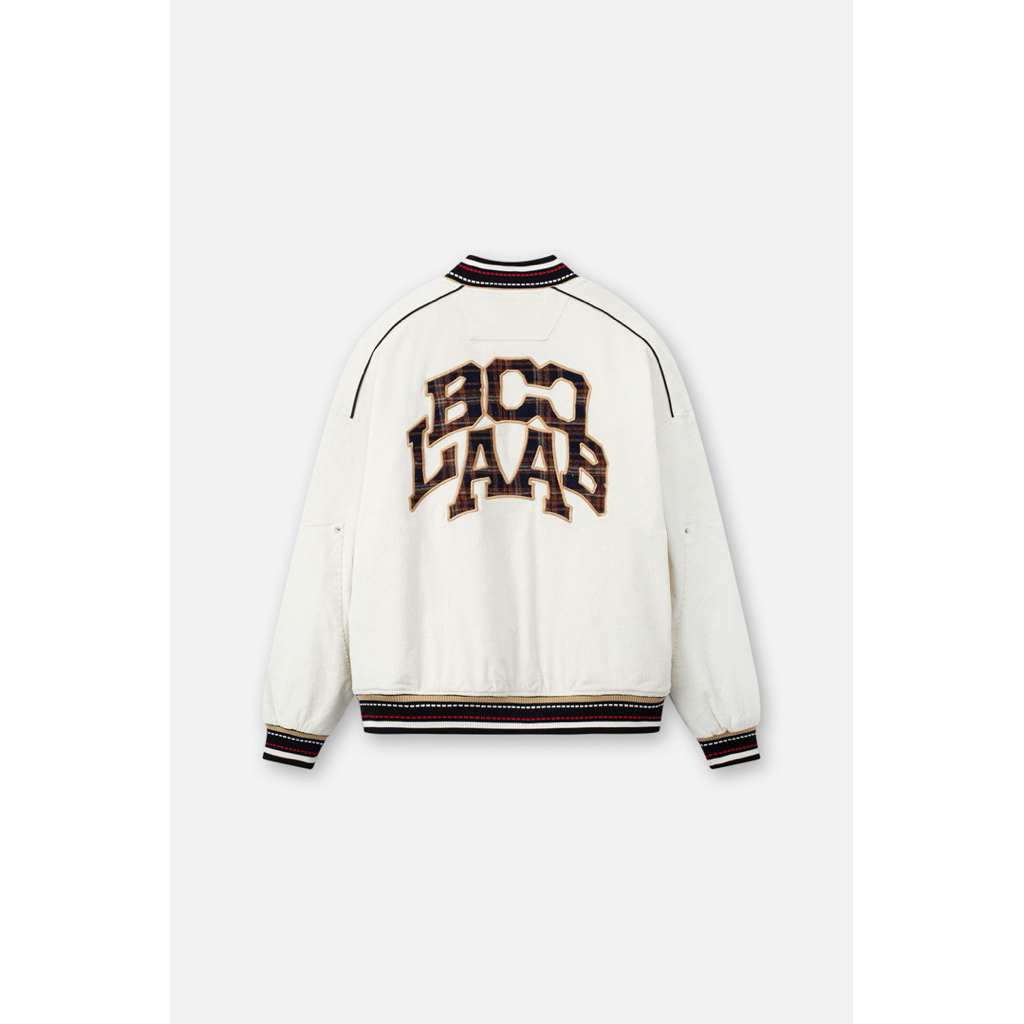 Áo Khoác BOO Varsity Nhung Tăm BOOLAAB Thêu Đáp Chất Lệu Cao Cấp, Dày Dặn Ấm Áp