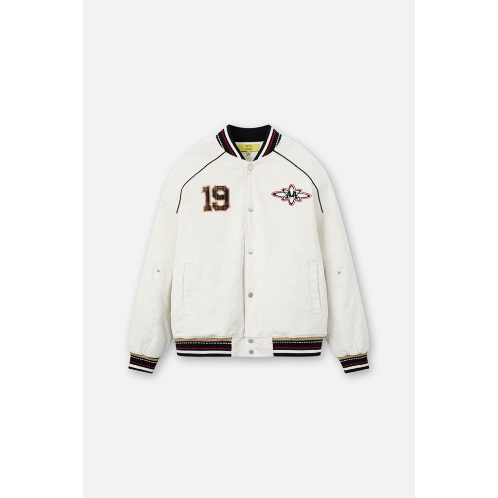 Áo Khoác BOO Varsity Nhung Tăm BOOLAAB Thêu Đáp Chất Lệu Cao Cấp, Dày Dặn Ấm Áp