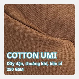 Áo khoác Cropped Hoddie Zip Cotton Umi  Mũ to dầy dặn không xù lông APC0004