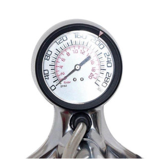 Bơm Sàn Đa Năng All In One Cho Xe Đạp GIYO GF-15SS Thân Nhôm 6063, Nút Xả Nhanh, Max 300 PSI/20bar, Bơm Được Phuột