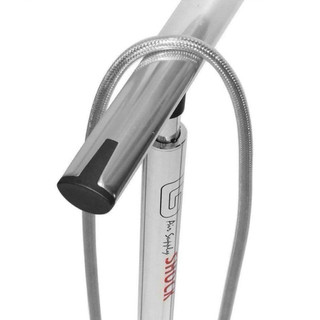 Bơm Sàn Đa Năng All In One Cho Xe Đạp GIYO GF-15SS Thân Nhôm 6063, Nút Xả Nhanh, Max 300 PSI/20bar, Bơm Được Phuột