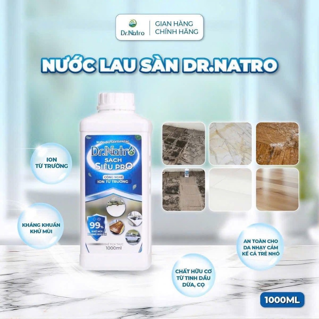 Sử dụng Chai Nước Lau Sàn Đa Năng Dr Natro trong đời sống