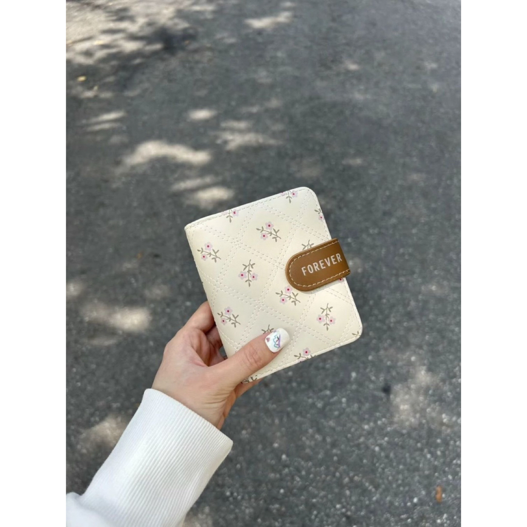 [ HÀNG ORDER ] Ví nữ mới, thêu kim cương đẹp, phiên bản đơn giản, ví tiền xu tươi nhỏ, ví ngắn, túi thẻ nhỏ