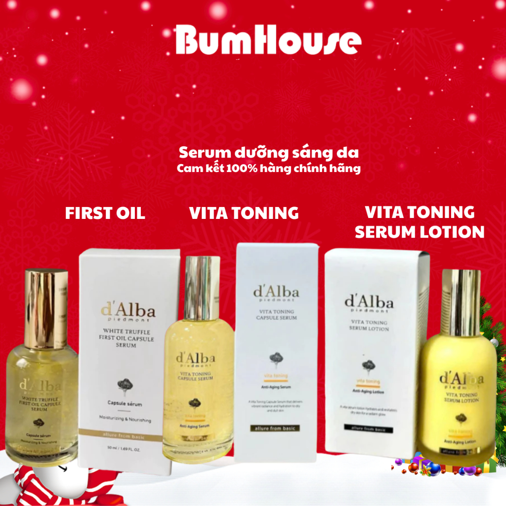 [Bản Nâng Cấp] Serum Viên Nang  D'alba First Oil/ Vita Toning Capsule Serum/Serum Lotion 50ml 100ml Torriden