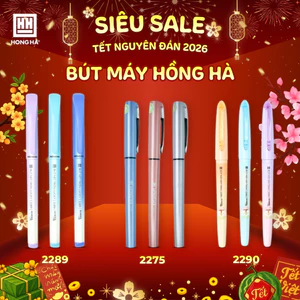 Bút máy Hồng Hà nét đều ngòi trơn, Bút mực luyện viết dành cho học sinh tiểu học - Bút 2275, 2289, 2290