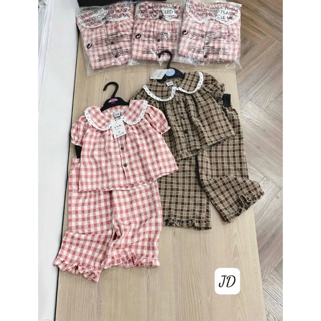 Bộ Kẻ Caro quần dài thu đông chất thô mền mại ( MS - A15 )