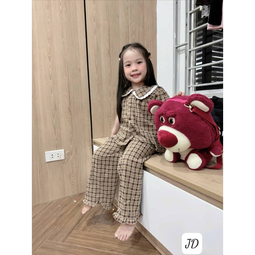 Bộ Kẻ Caro quần dài thu đông chất thô mền mại ( MS - A15 )