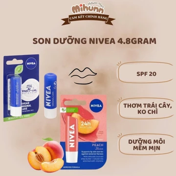Son dưỡng ẩm Nivea Pearly Shine Peach mềm mịn môi - MIHUN MART