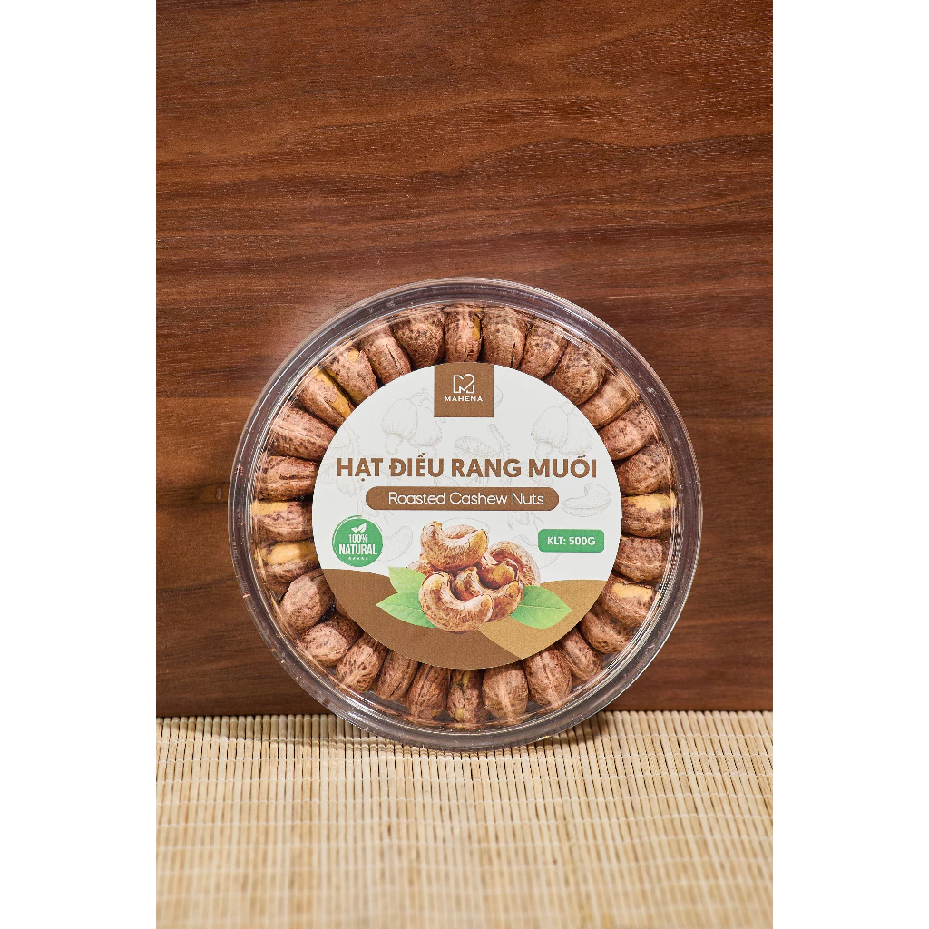 Hạt Điều Lụa Rang Muối Xếp Hoa Mahena