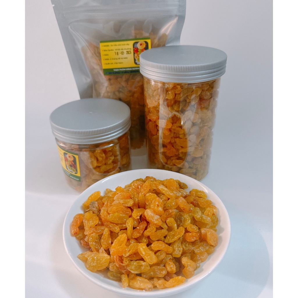 Hộp 500g Nho Vàng Khô Không Đường/250g