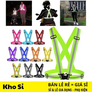 【MOTEX】(CHỌN MÀU) Áo Phản Quang Đi Phượt, Đi Xe Đạp, Dây Đai Phản Quang Thun Co Giãn Đi Đêm Chữ A