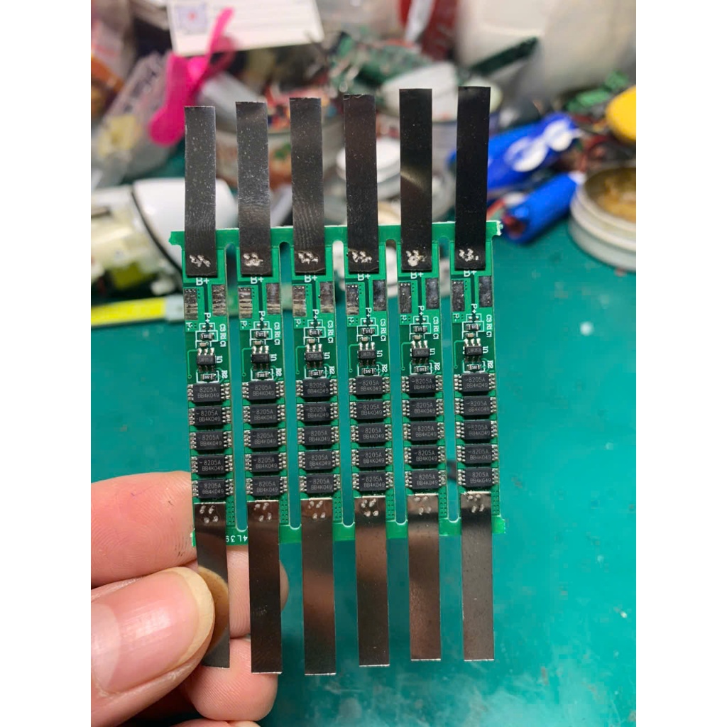 Mạch bảo vệ hàn đầu pin Lithium 1S 3.7V 7A (5 MOS) có hàn sẵn kẽm ...