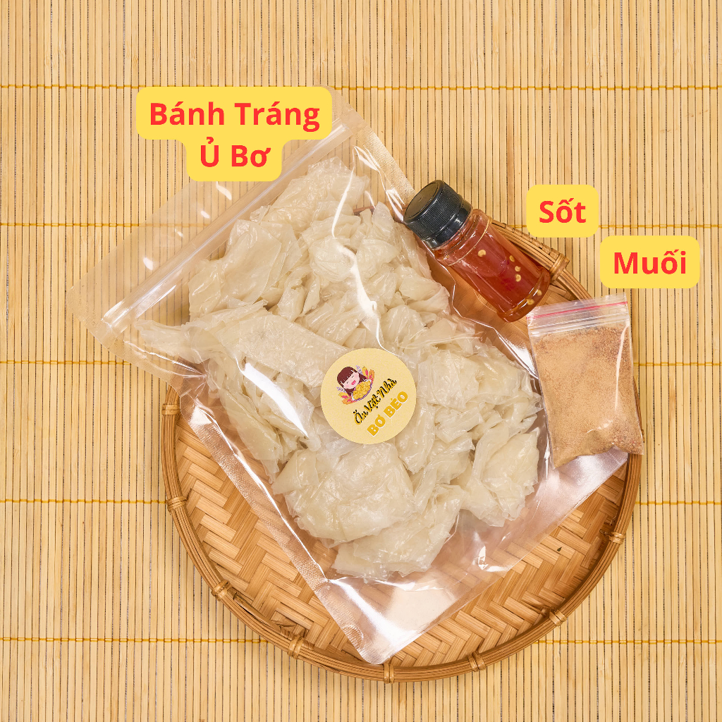 Bánh Tráng Rìa Ủ Bơ Tặng Muối Sặc + Ớt Rim (500gr)