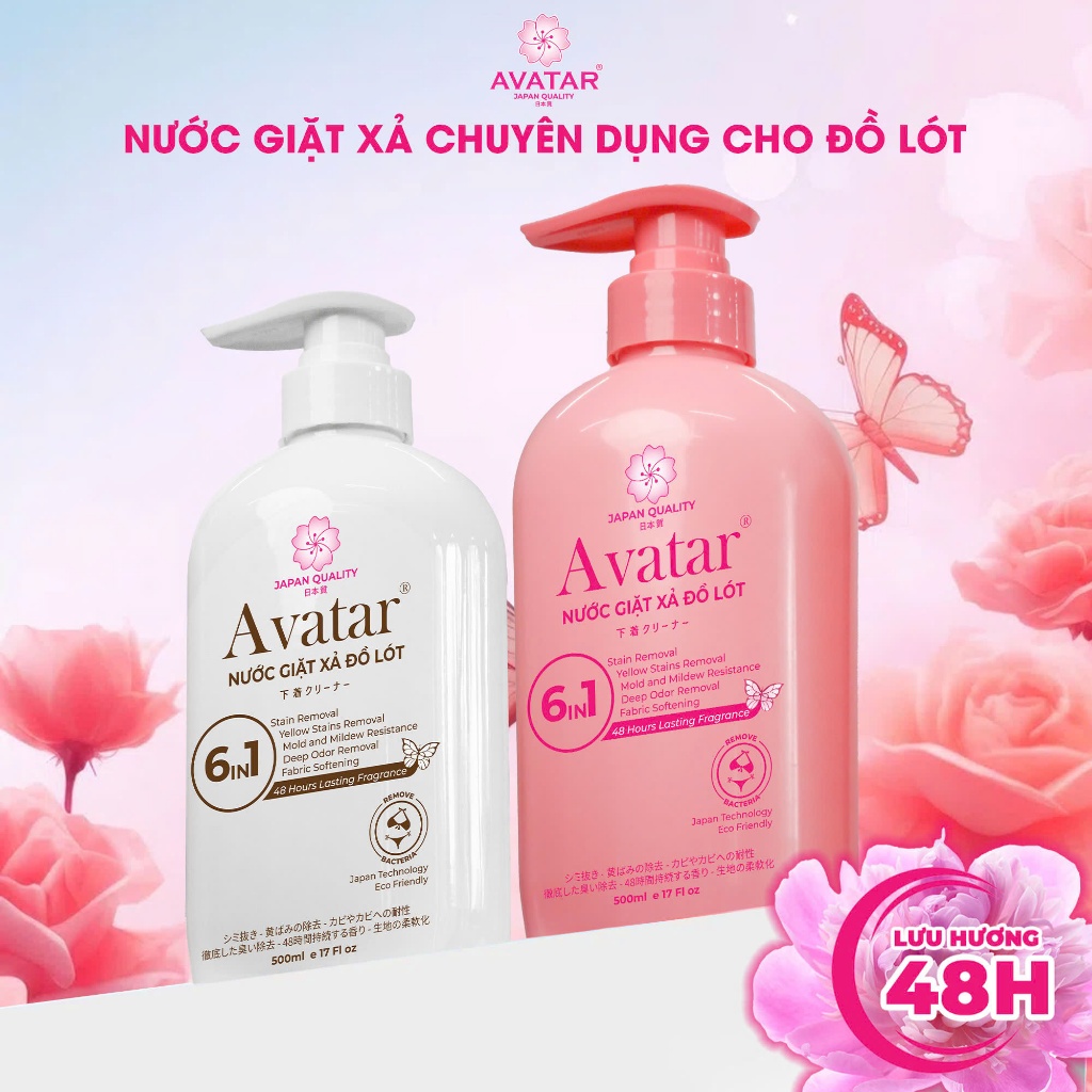 Nước Giặt Xả Đồ Lót Chuyên dụng 6 In 1 Lưu Hương 48h Avatar 500ML (2 Mùi Hương)