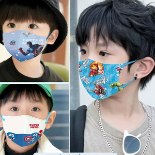 [Hàng Sẵn] Set 10c Khẩu Trang trẻ em , Khẩu trang thời trang hoạt hình siêu nhân cho bé trai  bé gái