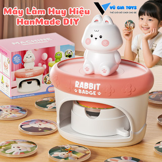 Máy Làm Huy Hiệu Handmade DIY Cho Bé - Đồ Chơi Thủ Công Sáng Tạo Tự Làm Huy Hiệu Chất Liệu Nhựa ABS An Toàn Cho Bé