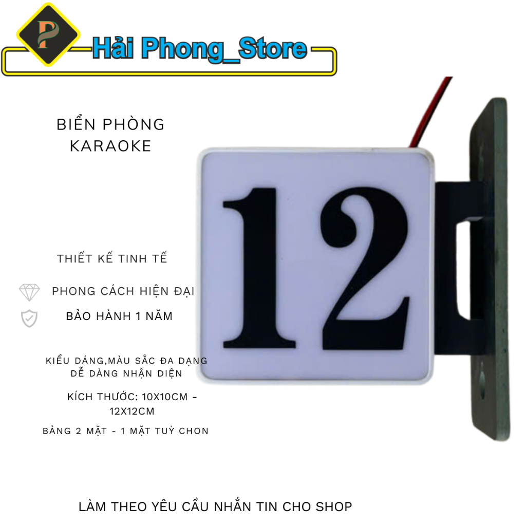 Biển Số Phòng Karaoke Gắn Tường Có Đèn LED – Thiết Kế Hiện Đại, Dễ Nhận Diện | Hải Phong_ Store | BigBuy360 - bigbuy360.vn
