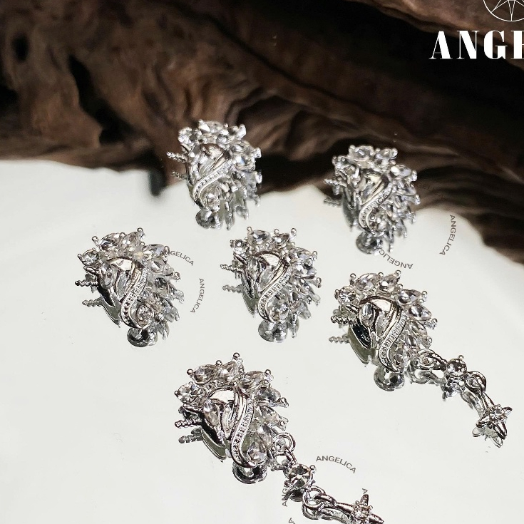 Set Charm Ngựa Phú Quý Đính Đá Cao Cấp ANGELICA Mừng Năm Bính Ngọ 2026 -Trang Trí nail