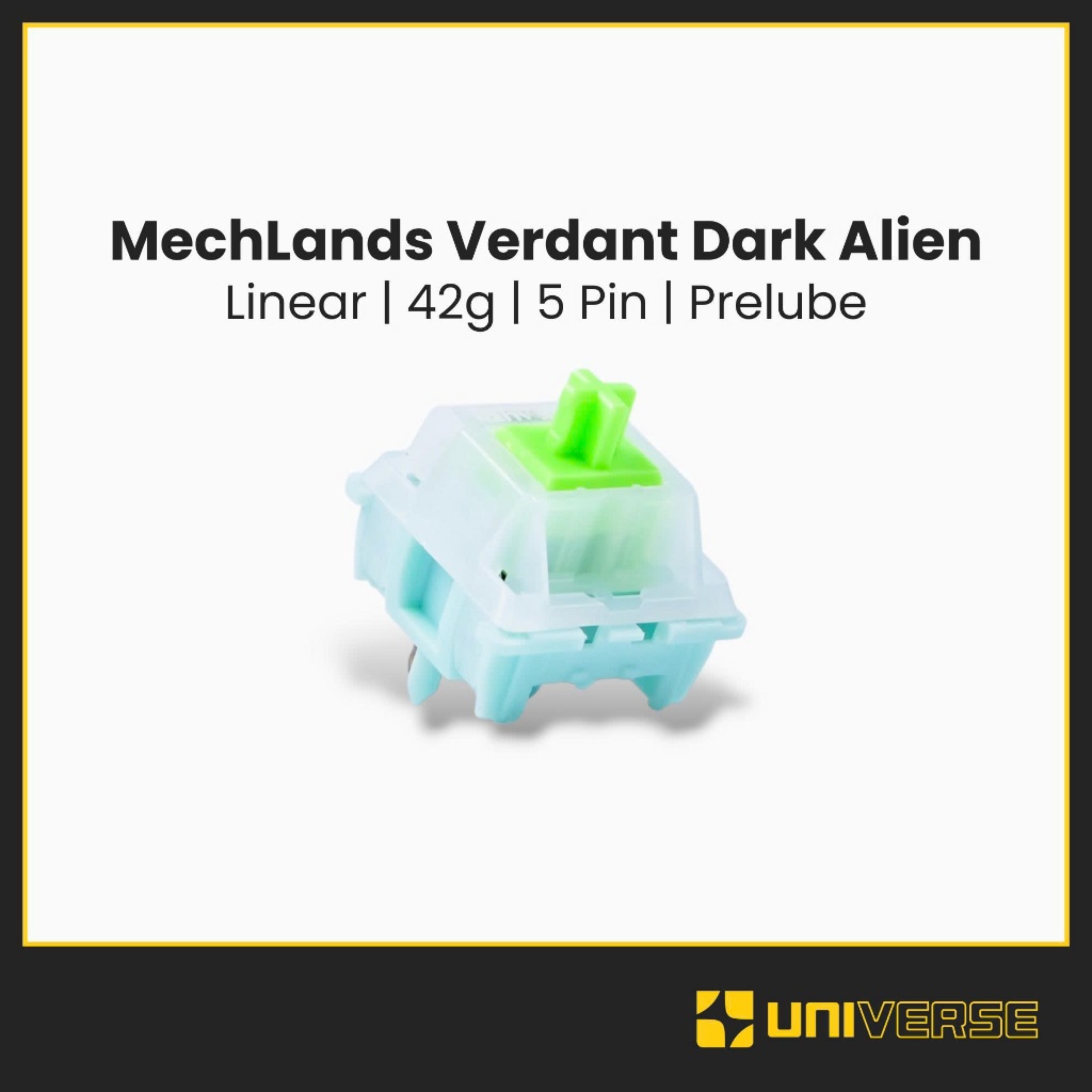 10 Switch MechLand Verdant Dark Alien Switch Linear 5 Pin 42g Prelube ...