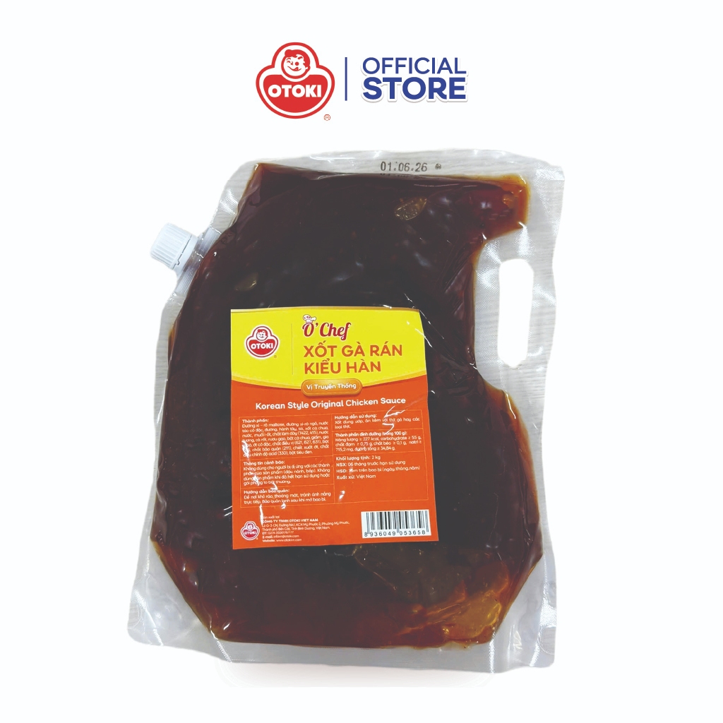 Xốt gà rán kiểu Hàn vị truyền thống O'chef Otoki 2kg | Shopee Việt Nam