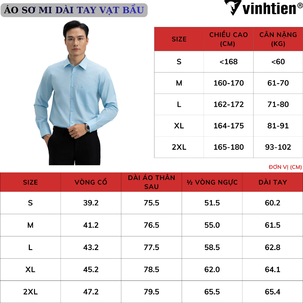 Áo Sơ Mi Công Sở Trắng Form Regular Vĩnh Tiến