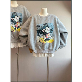 Loại 1- Áo Sweater Nỉ Lót Nhung Nữ Form Boxy – Thoải Mái - Che Khuyết Điểm-  Áo Thu Đông Dày Dặn, Y Hình Freesize <70kg