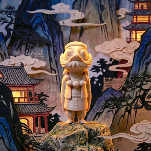 Mô hình 3d Hoàng Thử Lang - Chồn Sa Tăng- Tiểu yêu quái núi Lãng Lãng Mountain chưa tô màu nhựa PLA