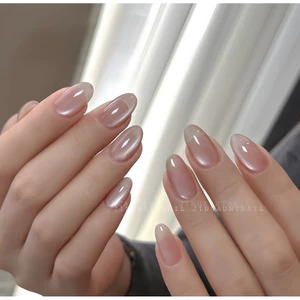 MÓNG UP MẮT MÈO CỰC QUANG TRÔN MÀU NÂU HỒNG MILAN TÔN DA