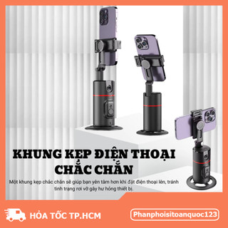 Gimbal Thông Minh P02 Có Remote Quay 360 Chống Rung, Tự Bám Mặt – Pin 1200mAh Cho Điện Thoại