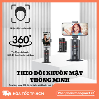 Gimbal Thông Minh P02 Có Remote Quay 360 Chống Rung, Tự Bám Mặt – Pin 1200mAh Cho Điện Thoại