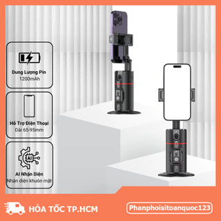 Gimbal Thông Minh P02 Có Remote Quay 360 Chống Rung, Tự Bám Mặt – Pin 1200mAh Cho Điện Thoại