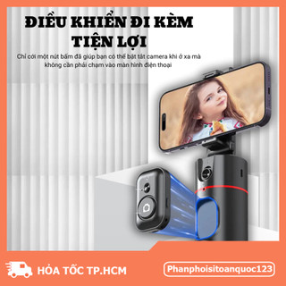 Gimbal Thông Minh P02 Có Remote Quay 360 Chống Rung, Tự Bám Mặt – Pin 1200mAh Cho Điện Thoại