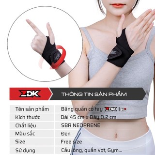 Băng Quấn Cổ Tay ZDK H2 Co Giãn Bản Rộng – Đai Cổ Tay Gym Nâng Tạ Chống Đau Thoáng Khí Freesize