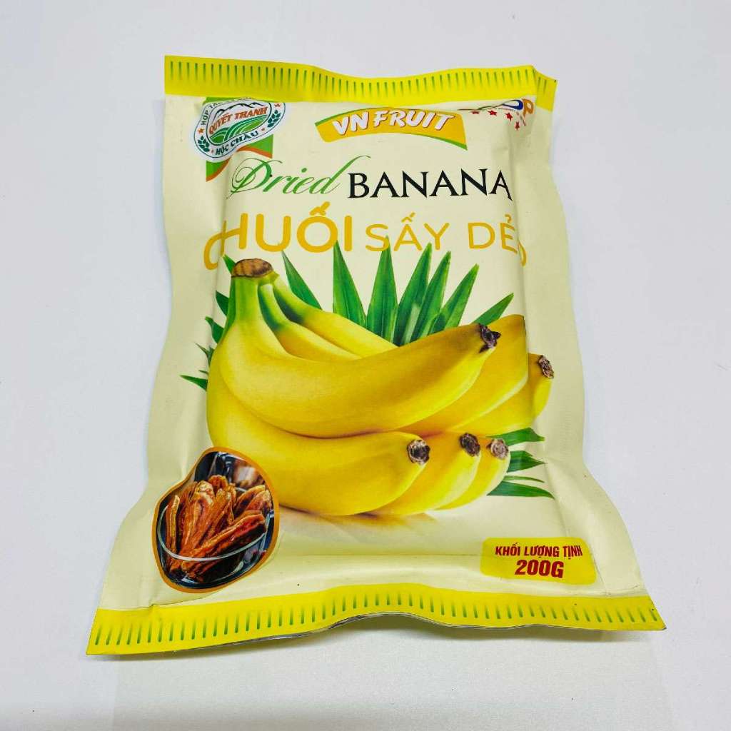 Chuối sấy dẻo nguyên chất - Chuối sấy dẻo đạt tiêu chuẩn OCOP 4 sao túi/hộp 200g