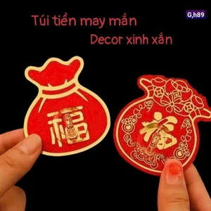 [ COMBO 10->50 🧧 MÓC DÁN TƯỜNG TÚI TIỀN MAY MẮN - TIỆN LỢI & RƯỚC LỘC VÀO NHÀ 🧧