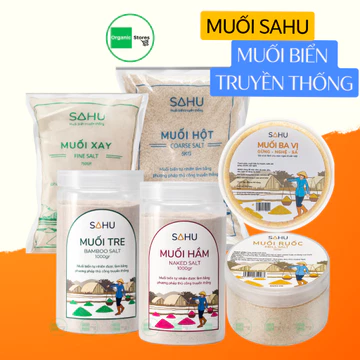 Muối Hầm - Muối tre - Muối hột - Hoa Muối - Muối biển truyền thống Sahu - Ăn Chay - Ăn Kiêng - Ăn thực dưỡng