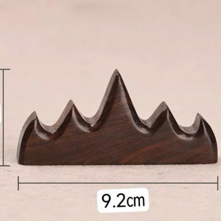 Gác bút gỗ, kê bút hình núi Ngũ Hành dài 10cm