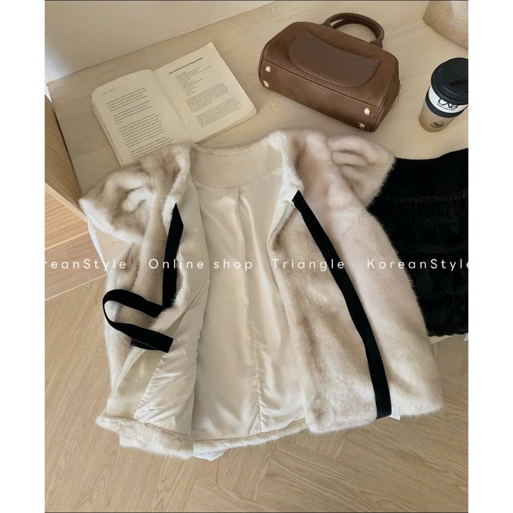 TRIANGLE - Love Fur Gile (Cân nhắc kỹ, return is not welcomed) - Áo gile lông phong cách Hàn Quốc thanh lịch, sang trọng