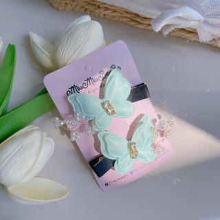 Set 2 kẹp bướm đính cành trai dễ thương cho bé