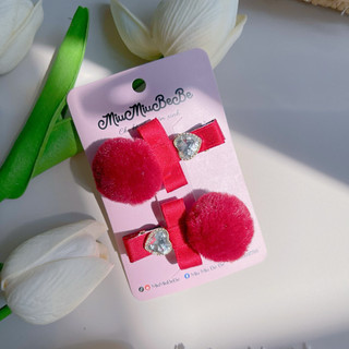Set 2 kẹp bông đính đá phong cách tiểu thư