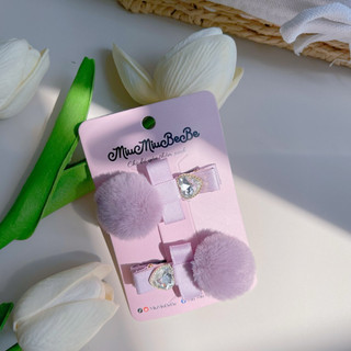 Set 2 kẹp bông đính đá phong cách tiểu thư