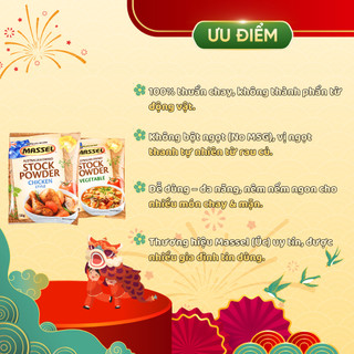Bột Nêm Thuần Chay Cao Cấp Massel – Hạt Nêm Không Bột Ngọt, An Toàn Cho Sức Khỏe – Gói 50g