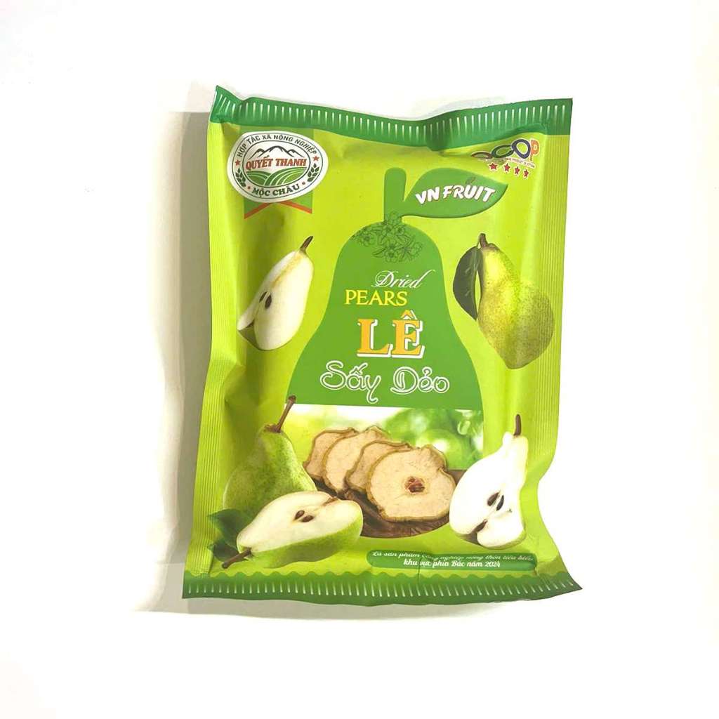 Combo 2 gói Lê tươi sấy dẻo Mộc Châu - Lê sấy dẻo nguyên vị tiêu chuẩn OCOP 4 sao - Dried Pears