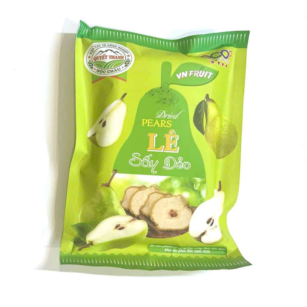 Combo 2 gói Lê tươi sấy dẻo Mộc Châu - Lê sấy dẻo nguyên vị tiêu chuẩn OCOP 4 sao - Dried Pears