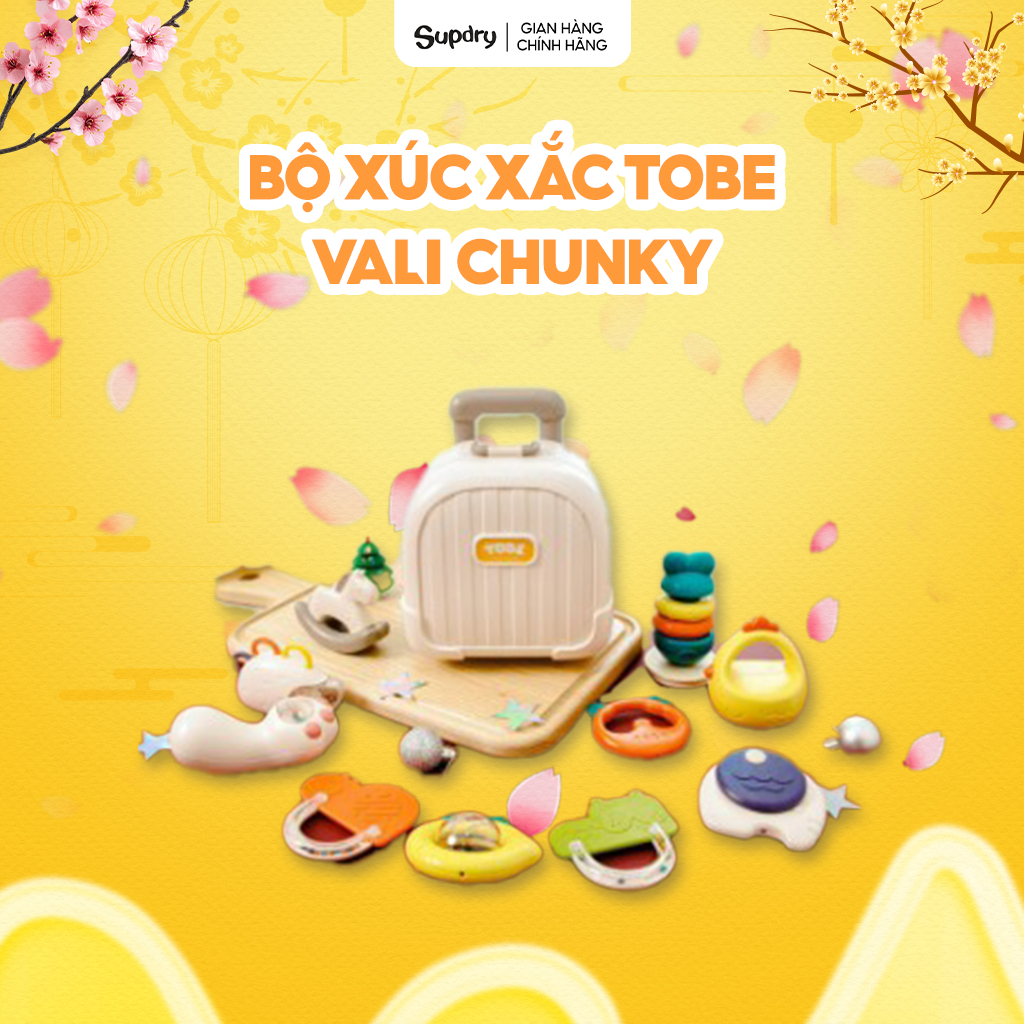 Bộ Đồ Chơi Xúc Xắc Tobe 10 Chi Tiết - Bộ Xúc Xắc Gặm Nướu Cho Bé (QT)
