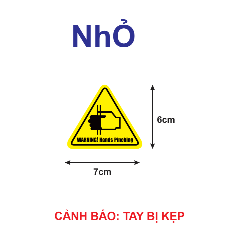 Tem nguy hiểm điện ⚡ Tem dán cảnh báo kẹp tay. Decal chống nước, bền màu – Nhiều mẫu