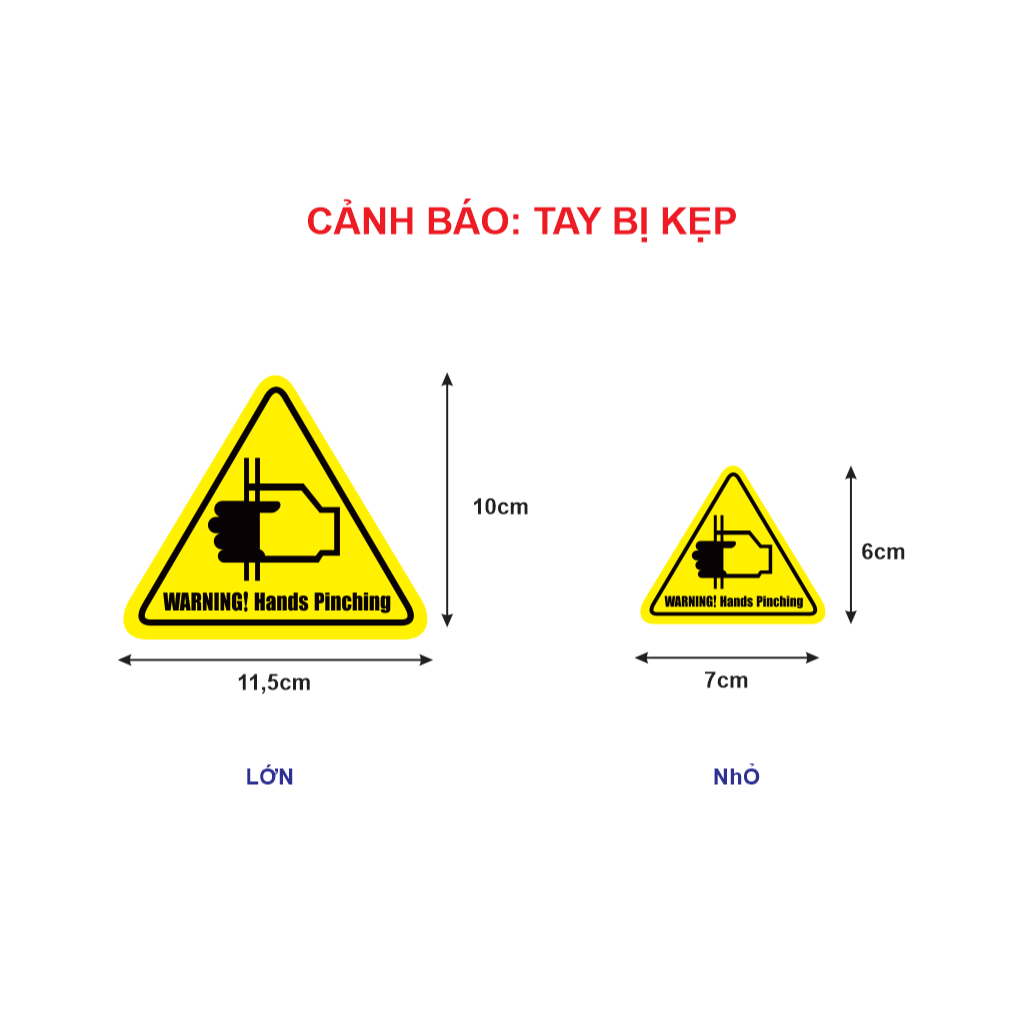 Tem nguy hiểm điện ⚡ Tem dán cảnh báo kẹp tay. Decal chống nước, bền màu – Nhiều mẫu