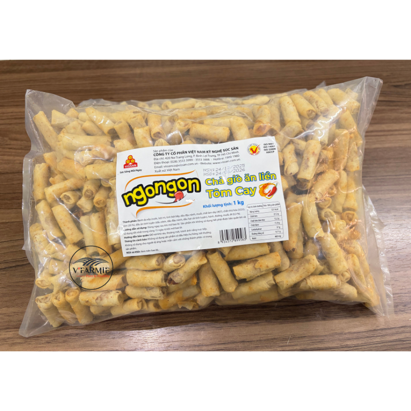 1Kg Chả giò tôm sấy mini ăn liền Vissan (VỊ CAY) - Chả giò ăn liền rời cay Vissan 1kg