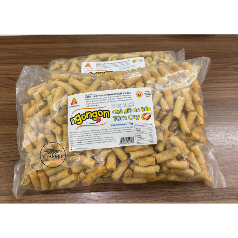 1Kg Chả giò tôm sấy mini ăn liền Vissan (VỊ CAY) - Chả giò ăn liền rời cay Vissan 1kg